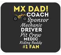 Mens MX Dad Sponsor Mechanic Driver Riding Buddy Dirt Bike Tappetini Mouse Lavabile Mousemat Base in Gomma Tappetino per Mouse per Lavoro Gioco Casa 25X30Cm
