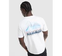 Mens Napapijri Maglia Back Graphic - Bianco, bianco L