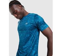Mens New Balance Maglia Essential All Over Print - Blu, blu S
