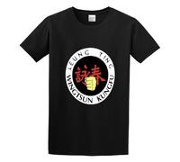Men's New Leung Tin Wingstun Kung Fu Wing Chun Cotton T Shirt Black M