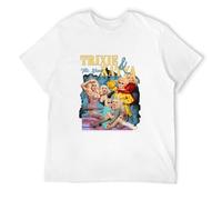 Men's New Trixie And Katya Vintage Man Kawaii Clothes Summer Clothes Anime Mens Graphic Hip Hop T-Shirts White S