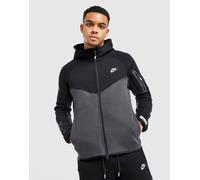 Mens Nike Felpa con Cappuccio Full Zip Air Max Tech Fleece - Nero, nero L