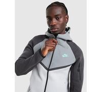 Mens Nike Felpa con Cappuccio Tech Mix Full Zip - Grigio, grigio XS