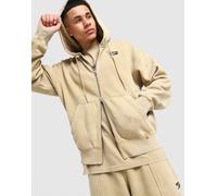Mens Nike Street Full Zip Graphic Hoodie - Beige, beige S