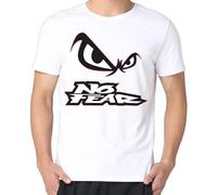 Mens No Fear Sign Crewneck T Shirt Short Sleeve Round Neck Clothing White L