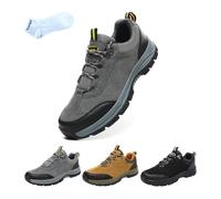 Men's Outdoor Hiking Orthopedic Shoes,Low Top Lace Up Sneaker with Arch Support,Waterproof Non Slip Casual Sport Shoes