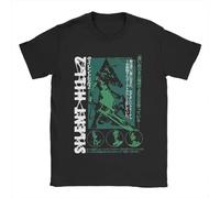 Men's Pyramid Head Silent Hill T Shirts Pure Cotton Tops Plus Size Funny Short Sleeve Round Neck Tees Black XL
