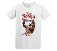 Men's Red Sonja Enegger 80S Movie Film Conan Vintage Gift Tee 102 Cotton T Shirt White M