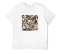 Men's Relativity Abnormal Laws of Gravity Art Artist MC Escher Adult Tee T-Shirts White M