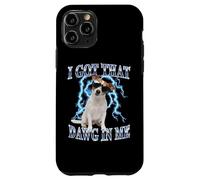 Mens Retro Vintage Heavy Metal Rock Jack Russell Terrier Dog Custodia per iPhone 11 Pro