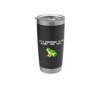 Mens Retro Vintage Pixel Bit Video Gamer Frog Toad Lover Bicchiere termico in acciaio inox doppia parete