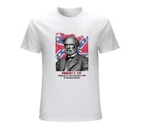 Men's Robert E Lee General USA Cotton Tee T-Shirt White L