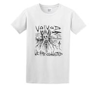 Men's Round Neck T-Shirt Kenneth Morgan Voivod Post Society Our Connected Songs Inspired Do Not Bleach White M