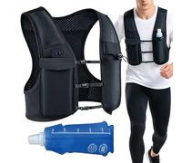 Mens Running Vest Reflective - Hydration Backpack with 500ml Soft Flask