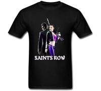 Men's Saints Row The Third Short Sleeve T Shirt T-Shirts Black XL