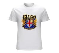 Men's Saxon Lionheart Cotton T Shirt White M