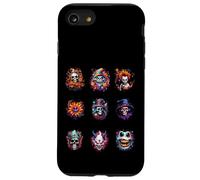 Mens Scary Halloween Portraits of Spooky Heads Custodia per iPhone SE (2020) / 7/8