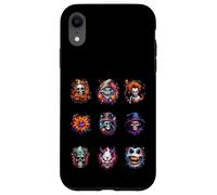 Mens Scary Halloween Portraits of Spooky Heads Custodia per iPhone XR