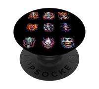 Mens Scary Halloween Portraits of Spooky Heads PopSockets PopGrip Adesivo
