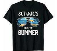 Men's Schools out for Summer Last Day of School Student Funny Tee Gift T T-Shirts Black L