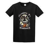 Men's Semper Fi Bull Dog Marines Graphic Tee Shirt S T-Shirts Black L
