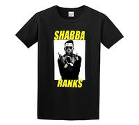 Men's Shabba Ranks Graphic Music Dancehall Jamaican Rap Dope Clothing Artist T-Shirts Black S