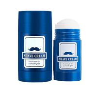 Mens Shaving Cream, 40g Hydrating Shavings Cream,2.95x1.38 Inches 2 in 1 Compact Smooth Shave Balm Stick, Reusable Material for Beard, Grooming, and Facial Hair Removal
