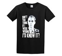 Men's Sheldon Cooper If I Were Wrong Funny Top Tee Graphic Mens Short-Sleeve T-Shirts Black 3XL
