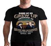 Mens Siou-Xsie an-D TH-E Bans-Hees Round Neck Pure Cotton Short Sleeve Comfortable Adult Shirt.Shirts Top T-Shirt Black L