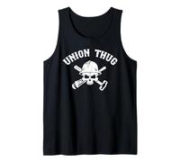 Mens Skull Skilled Labor Day Construction Worker Union Thug Canotta