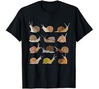 Men's Snail Men Cotton Tees Harajuku Streetwear Black T-Shirts Black L