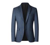 Mens Solid Color Two Button Suit Coat Formal Business Casual Suit Jackets Classic Turn Down Collar Blazers for Spring(4XL)
