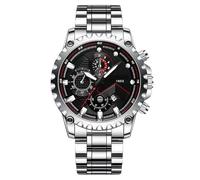 Mens Stainless Steel Watches - Large Face Wrist Watch, Luminous Timing Feature, Water Resistant Design, Scratch Resistant Durablee Build | Stylish Business Leisure Accessory, Adjustable Comfortable