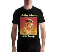 Mens Ste-Vie Won-der Round Neck Pure Cotton Short Sleeve Comfortable Adult T-Shirt Top Black L