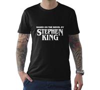Men's Stephen King Based On The Novel By T-Shirt, Horror Cotton Tee Black M