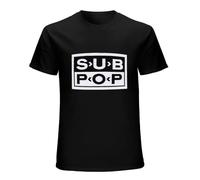 Men's Sub Pop Grunge Metal Rock Funny Custom T-Shirt Size Black L