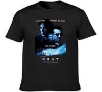 Men's Summer Heat V3 Michael Mann Crime Movie Film Poster 1995 Crew Neck T Shirt Black S