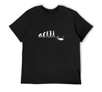 Men's Summer Short Sleeves Fashion Evolution of Man Funny Scuba Divinger Gift T-Shirts Black 3XL