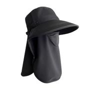 Mens Sun Hat With Neck Flap - Breathable Adjustable Wide Brim Upf 50+