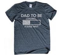 Men's T-Shirt Dad To Be Loading Please Wait New Papa I'm Going To Be A Dad T Dark Heather Black 3XL