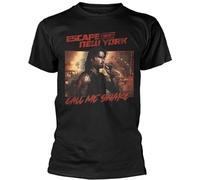 Men's T-Shirt Escape from New York Call Me Snake Short Sleeve Crewneck Tee Black M