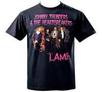 Men's T Shirt Johnny Thunders & The Heartbreakers Punk Rock USA L.A.M.F. Black L