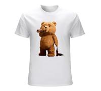 Men's Ted Drink Beer Bear Beer Movie The Happiness Is Have My New Tops Hipster Tees T-Shirts White S