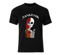 Men's Tee Shirt Jack And Sally Lovers Illustration Ah58 T-Shirts Black XL