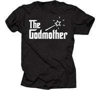 Men's The Godmother T-Shirt Gift for Godmother Tee Shirt Baptism Party Shirt Black S
