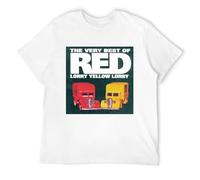 Men's The Very Best of Red Lorry Yellow Lorry Rock Post Punk Band Casual T Shirt Print Tops White M