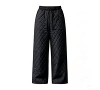 Men's Thick Quilted Thermal Pants Winter Warm Loose Fit(Black M) | Thick quilted design, per maximum heat per retention, soft inner lining, ideal for freezing temperatures