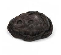 Men's Toupee Human Hair 0.12-0.014Mm Skin With Knots Wigs Black Brown gray9 Hair Prosthesis straight toupee 8x10#free#130#2