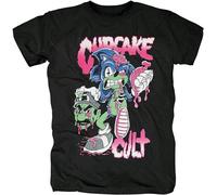 Men's Tshirt Short Sleeve Shirt Cupcake Cult Rock Tee Hiphop Shirts Black L