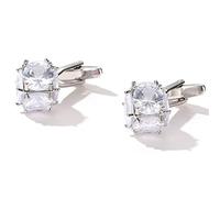 Men's Unisex Cufflinks Zirconium French Shirt Buttons Business Banquet Wedding Cufflink